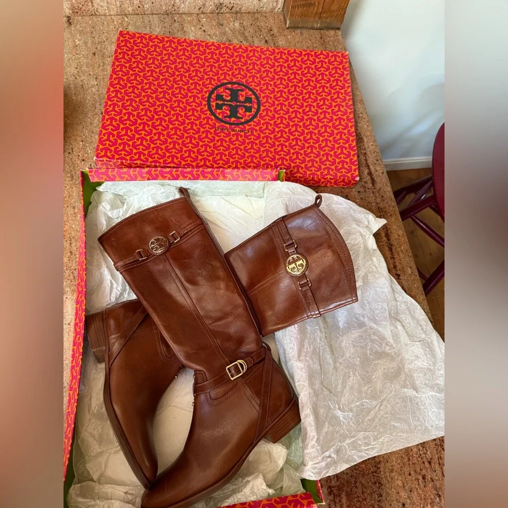 Tory Burch Leather Riding Boots - excellent condition!!!! - Picture 7 of 10